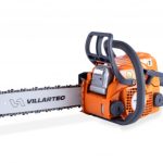 Бензопила VILLARTEC SB 018 Legend с шиной 14″ и цепью 3/8P в работе на распиловке дров