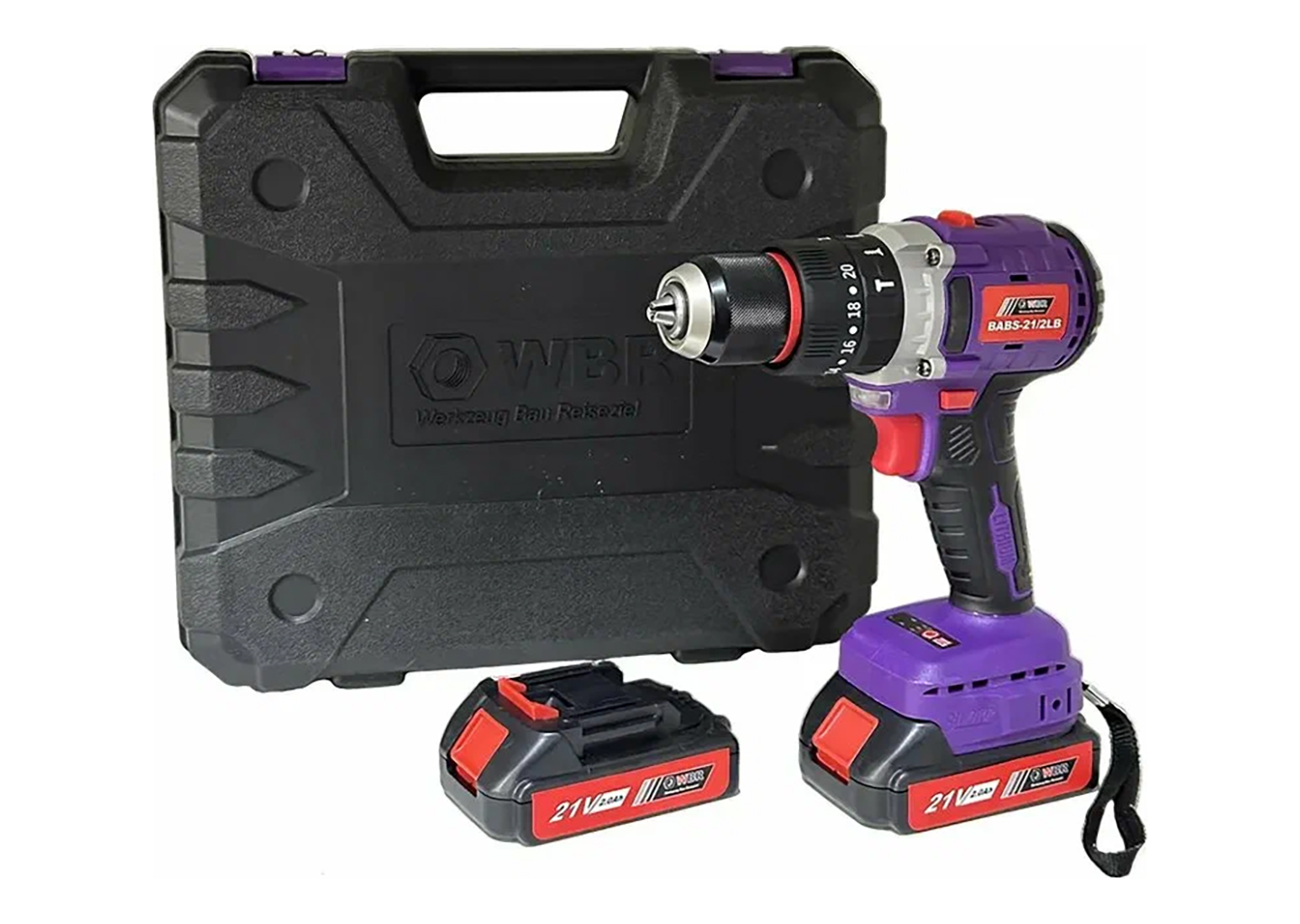 Ударная бесщеточная дрель-шуруповёрт WBR BABS-21/2LB Ударная бесщеточная дрель-шуруповёрт WBR BABS-21/2LB — изображение 2