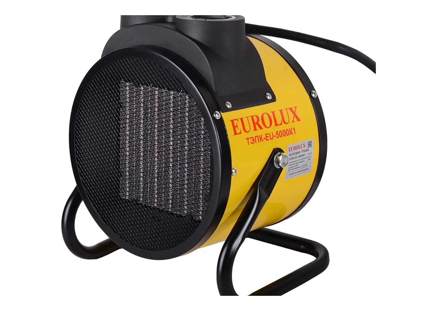 Тепловая электрическая пушка Eurolux ТЭПК-EU-5000K1, 5 кВт, вид спереди