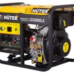 Дизельный генератор Huter LDG 5000LX 3.3 кВт в работе