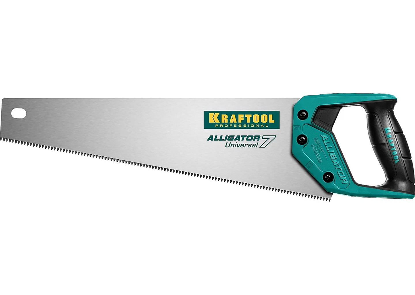 Ножовка KRAFTOOL Alligator Universal 7 15004-40_z01, полотно 400 мм, 7 TPI, сталь SK5