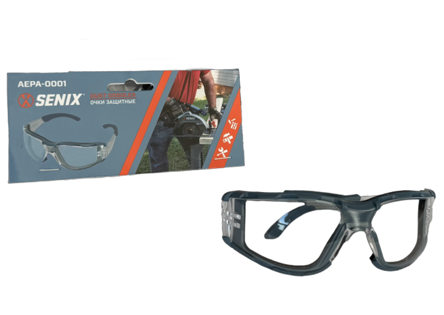 Очки защитные SENIX AEPA-0001 с поликарбонатной линзой, антифог