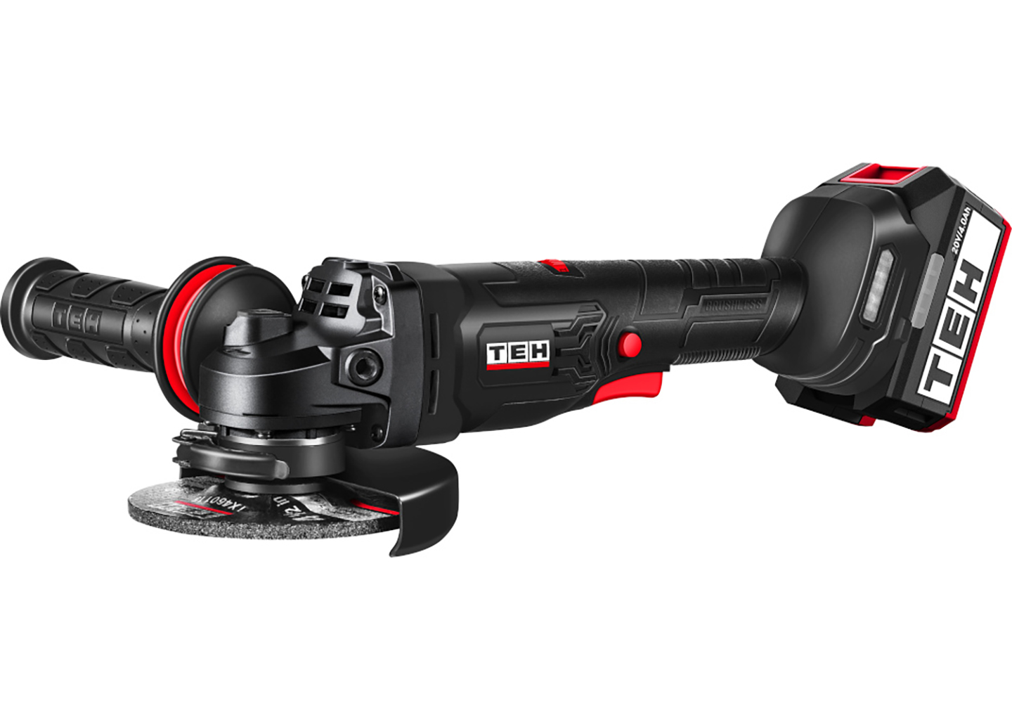ТЕН LG125V-1B аккумуляторная угловая шлифмашина 125 мм, 20 В, бесщеточная, с кейсом