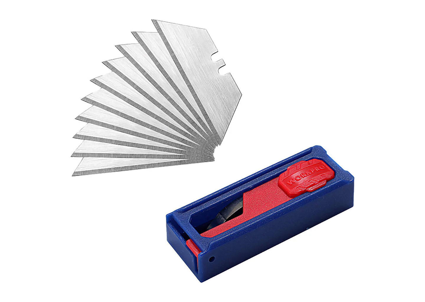 Лезвия трапециевидные WORKPRO WP213002 SK5 19×65, 10 шт в дозаторе