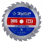 Пильный диск ЗУБР 36931-305-30-24, 305×30 мм, 24T, по строительной древесине