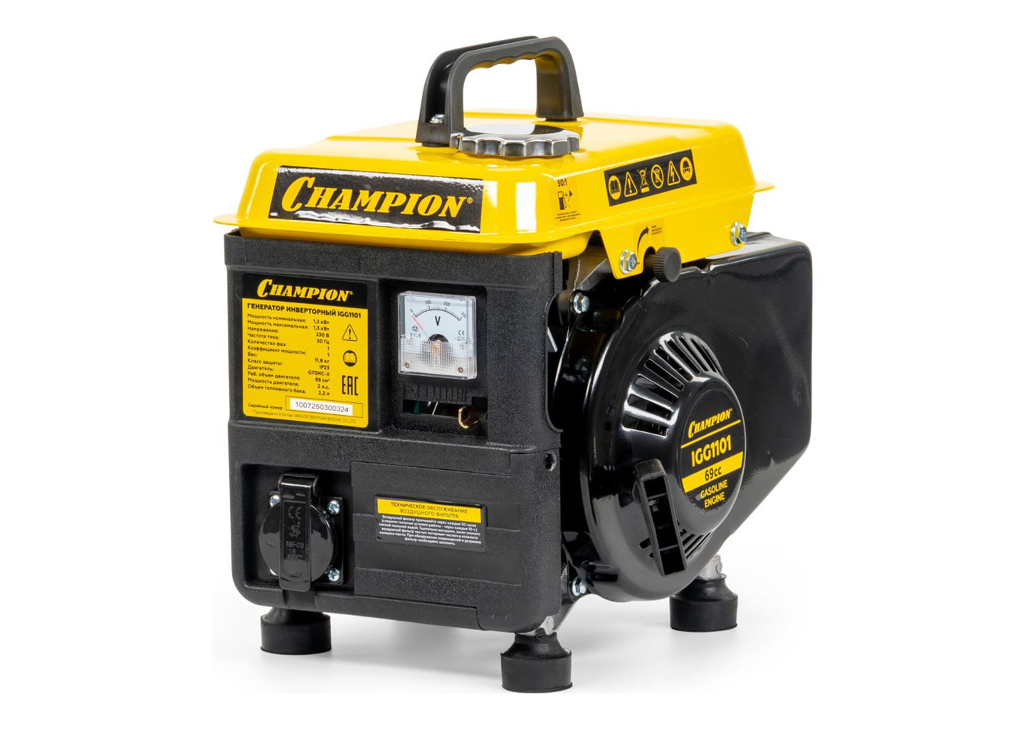 Инверторный генератор Champion IGG1101 для дачи, кемпинга и чувствительной электроники