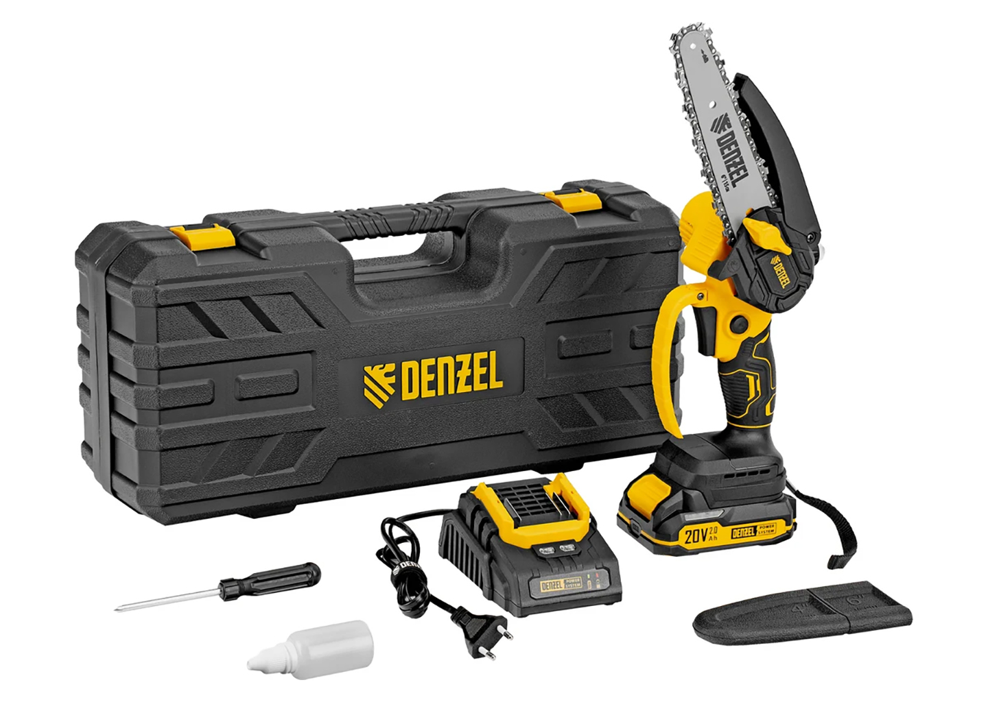 Цепная мини-пила аккумуляторная DENZEL CCS-150 Цепная мини-пила аккумуляторная DENZEL CCS-150 — изображение 8