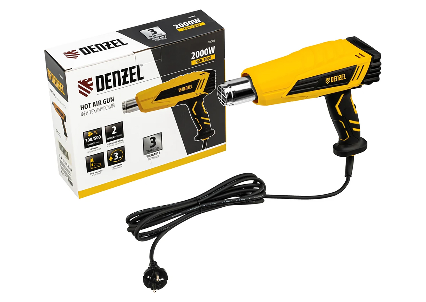 Фен технический DENZEL HGH-2000 28002 Фен технический DENZEL HGH-2000 28002 — изображение 6