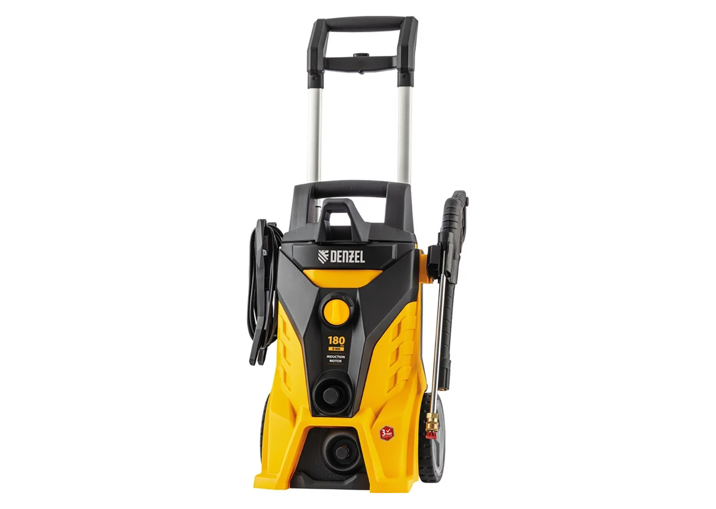 Мойка высокого давления DENZEL R-180i 180 бар с пистолетом и шлангом 8 м