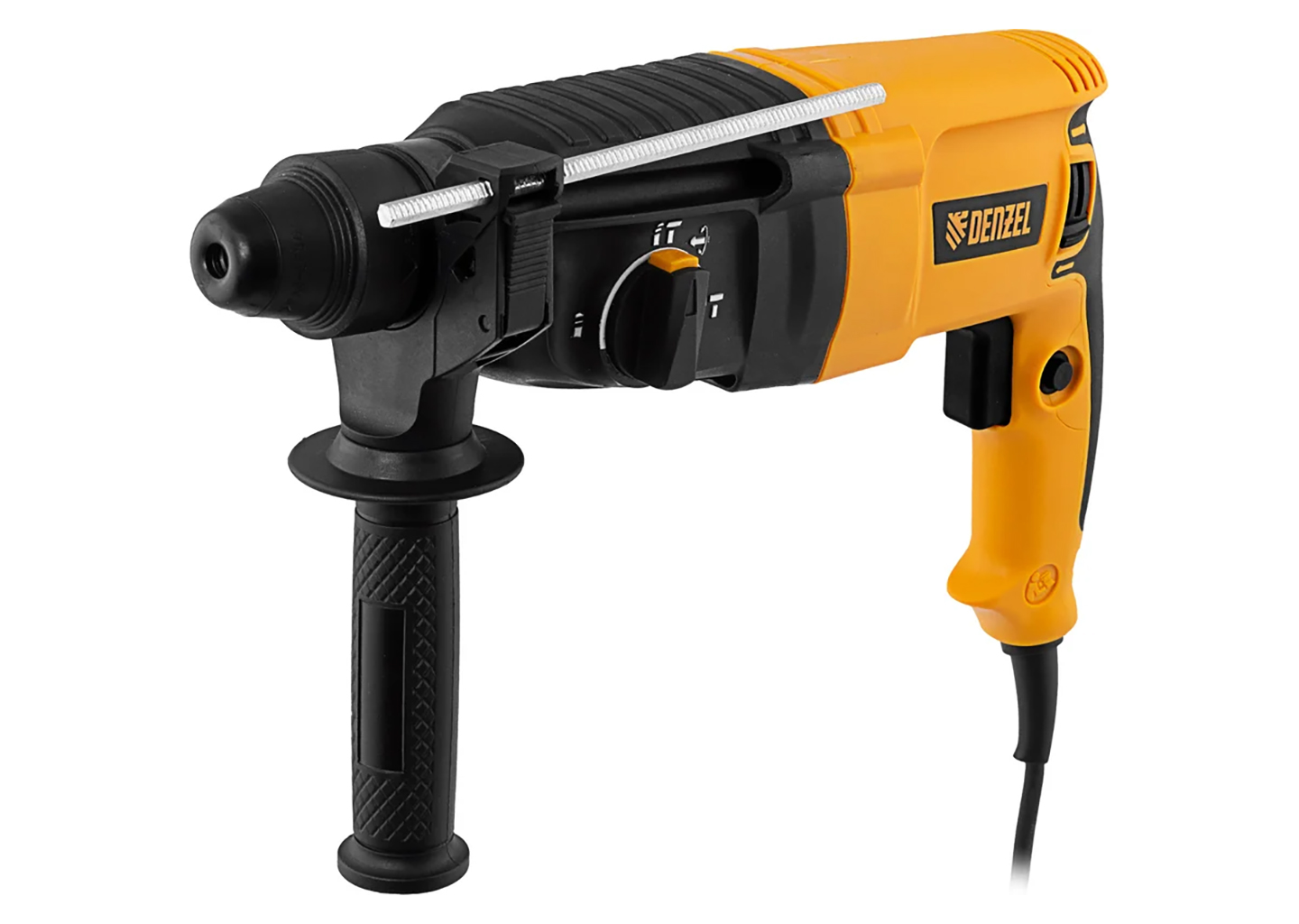 Перфоратор электрический DENZEL RHH-800-26 SDS-plus 800 Вт в кейсе с оснасткой