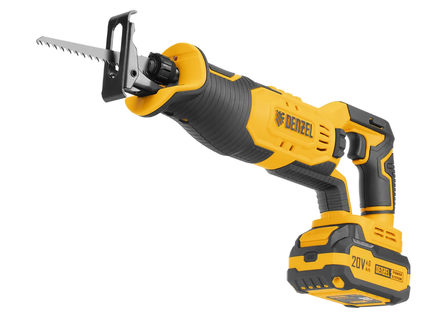 Аккумуляторная сабельная пила DENZEL RS-180 20В 4Ач с подсветкой и быстрой сменой полотна