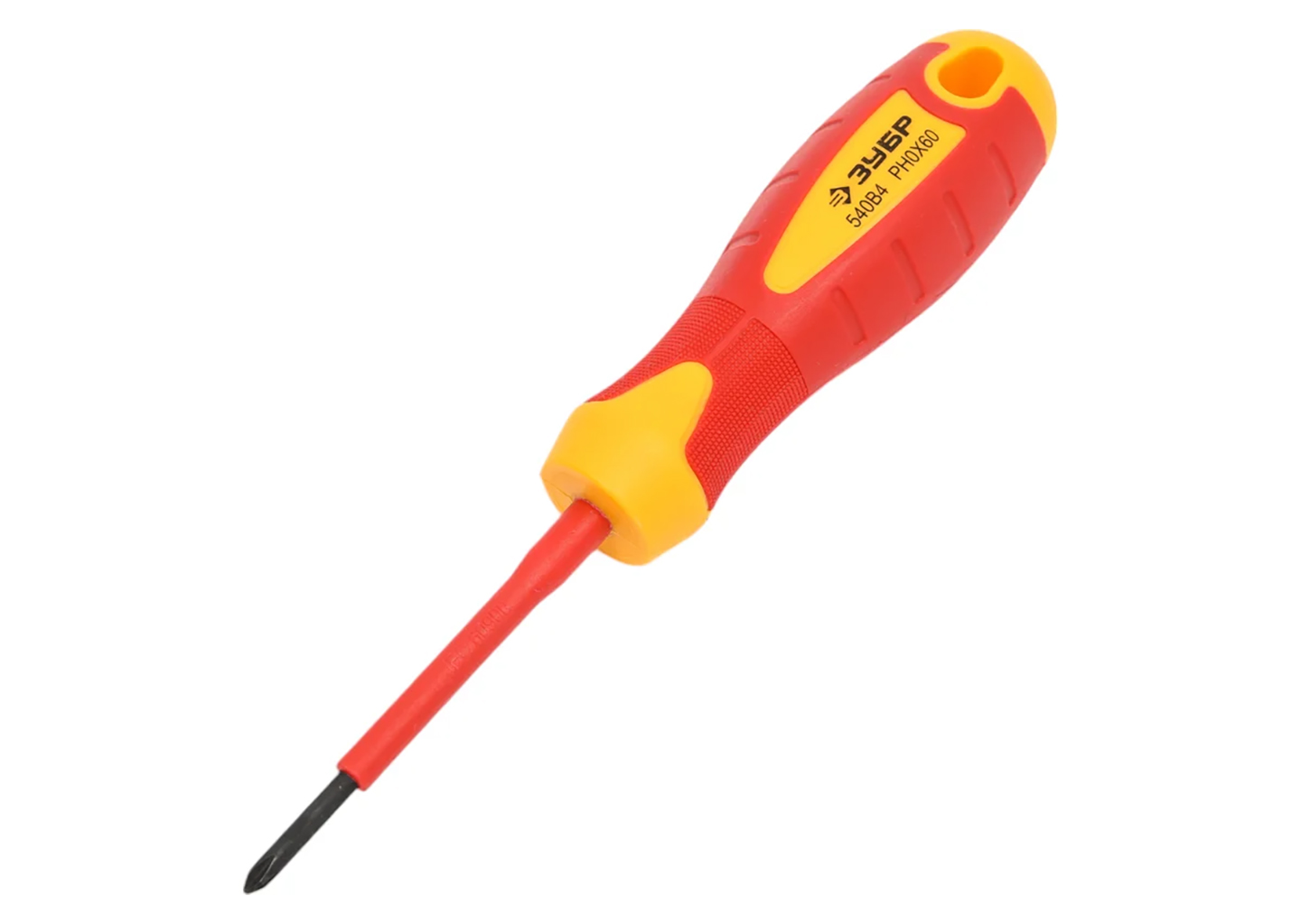 Диэлектрическая отвертка ЗУБР 25262-0-060 PH0×60 Cr-V до 1000В