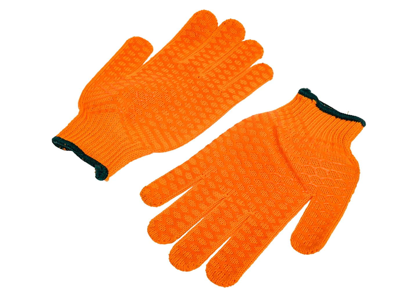 Трикотажные перчатки ЗУБР 11278-XL L-XL с двусторонним противоскользящим перекрёстным покрытием, жёлтые