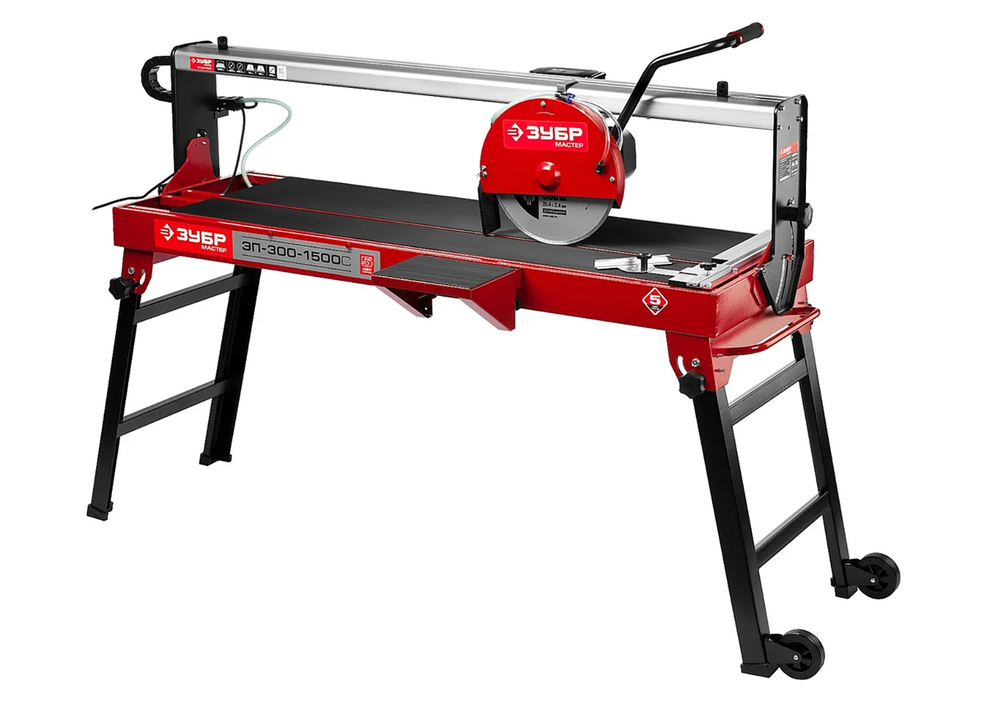 Плиткорезный станок ЗУБР Мастер с алмазным диском и водяным охлаждением для резки плитки и керамогранита