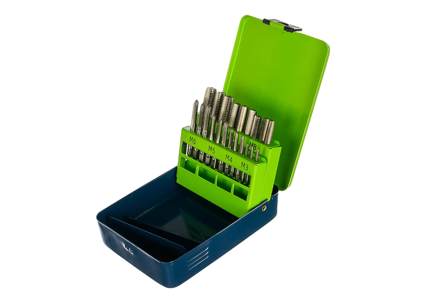 Набор метчиков СИБРТЕХ 77307 21 предмет в металлическом кейсе М3–М12