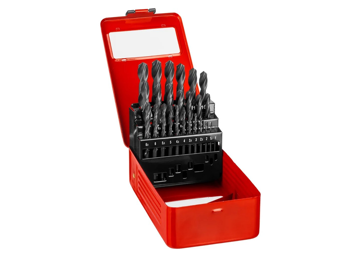 Набор сверл по металлу ЗУБР 29605-H25, 25 шт, Ø1–13 мм, Р4М2, в футляре