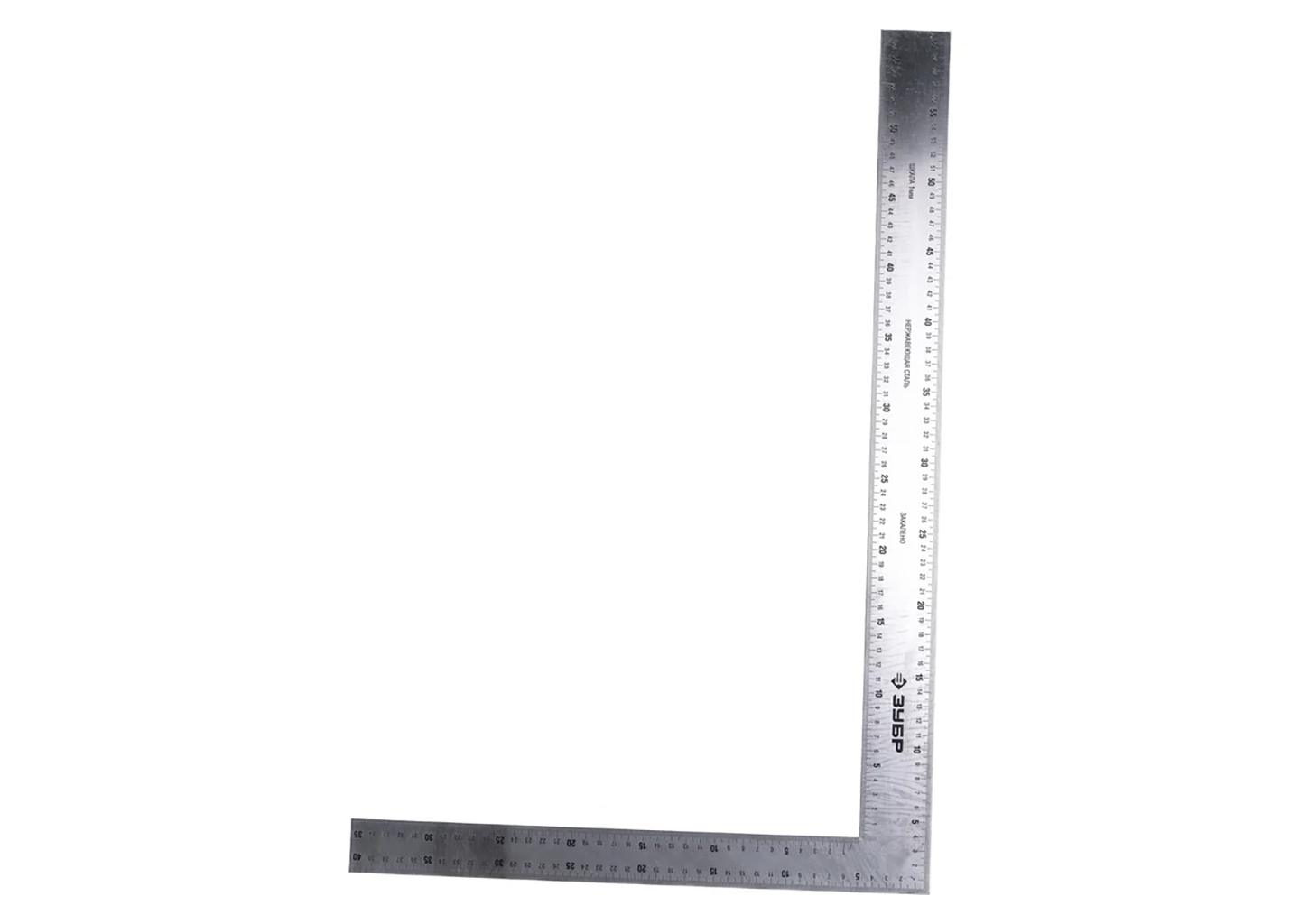 Нержавеющий плотницкий угольник ЗУБР УПН-60 600×400 мм 3434-61