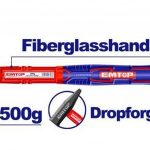 Молоток слесарный EMTOP EHAMMH0500 500 г — кованая головка, рукоятка из стекловолокна