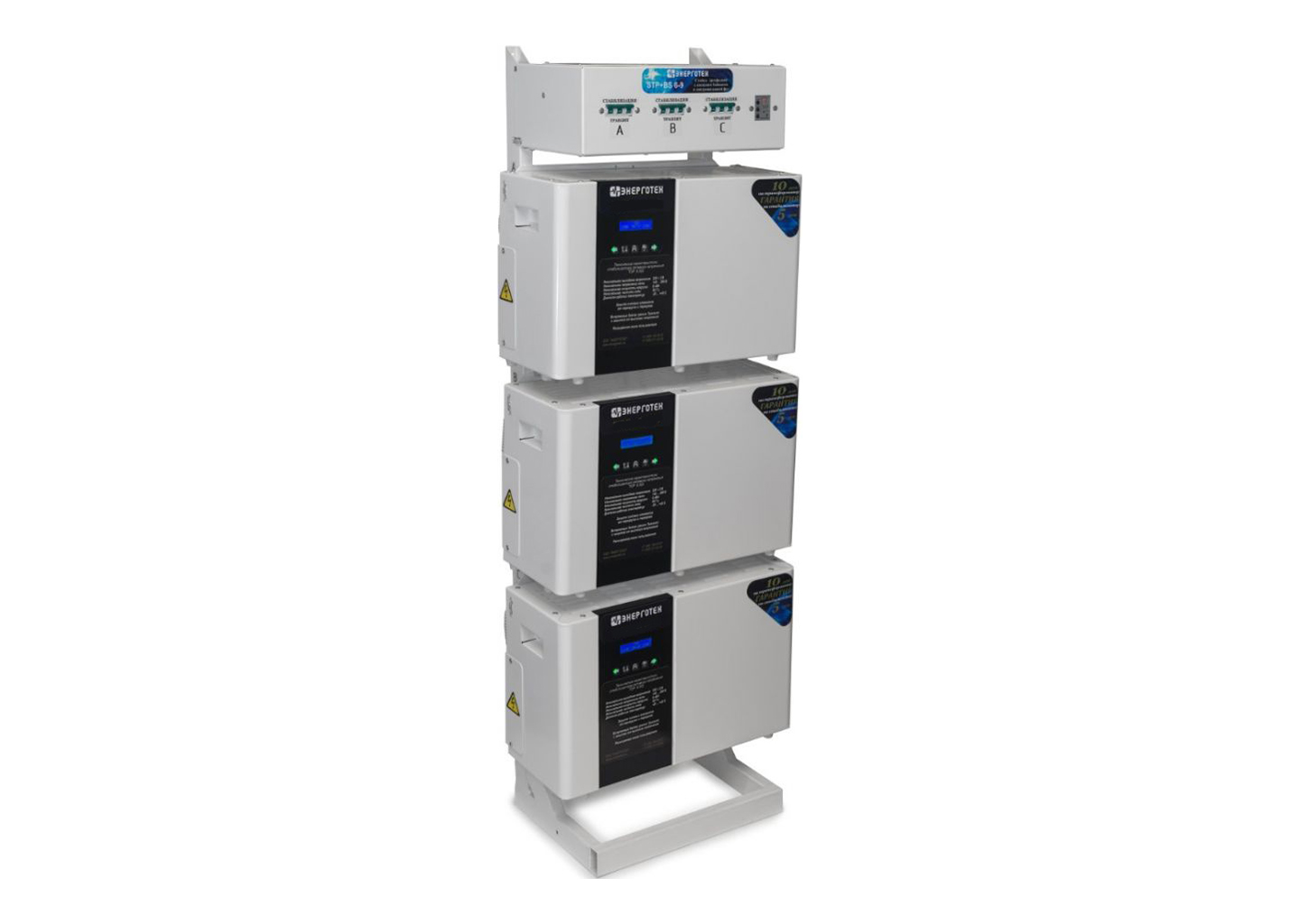 Трехфазный стабилизатор напряжения Энерготех PRIME 6000х3 на стойке