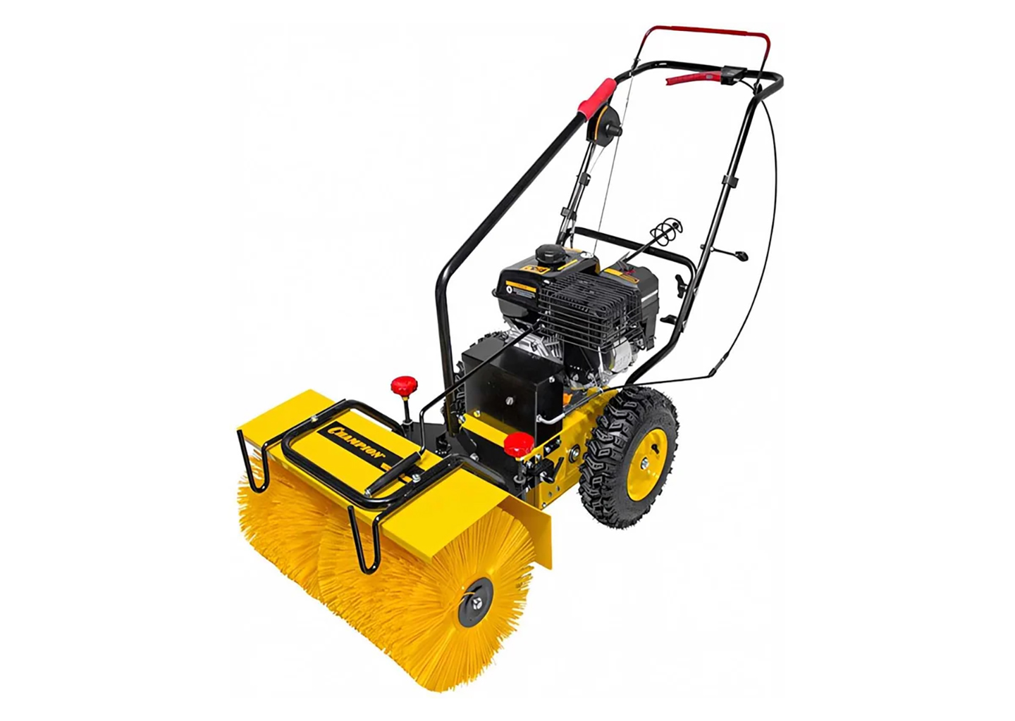 Бензиновая подметальная машина с щеточным валом для уборки территории