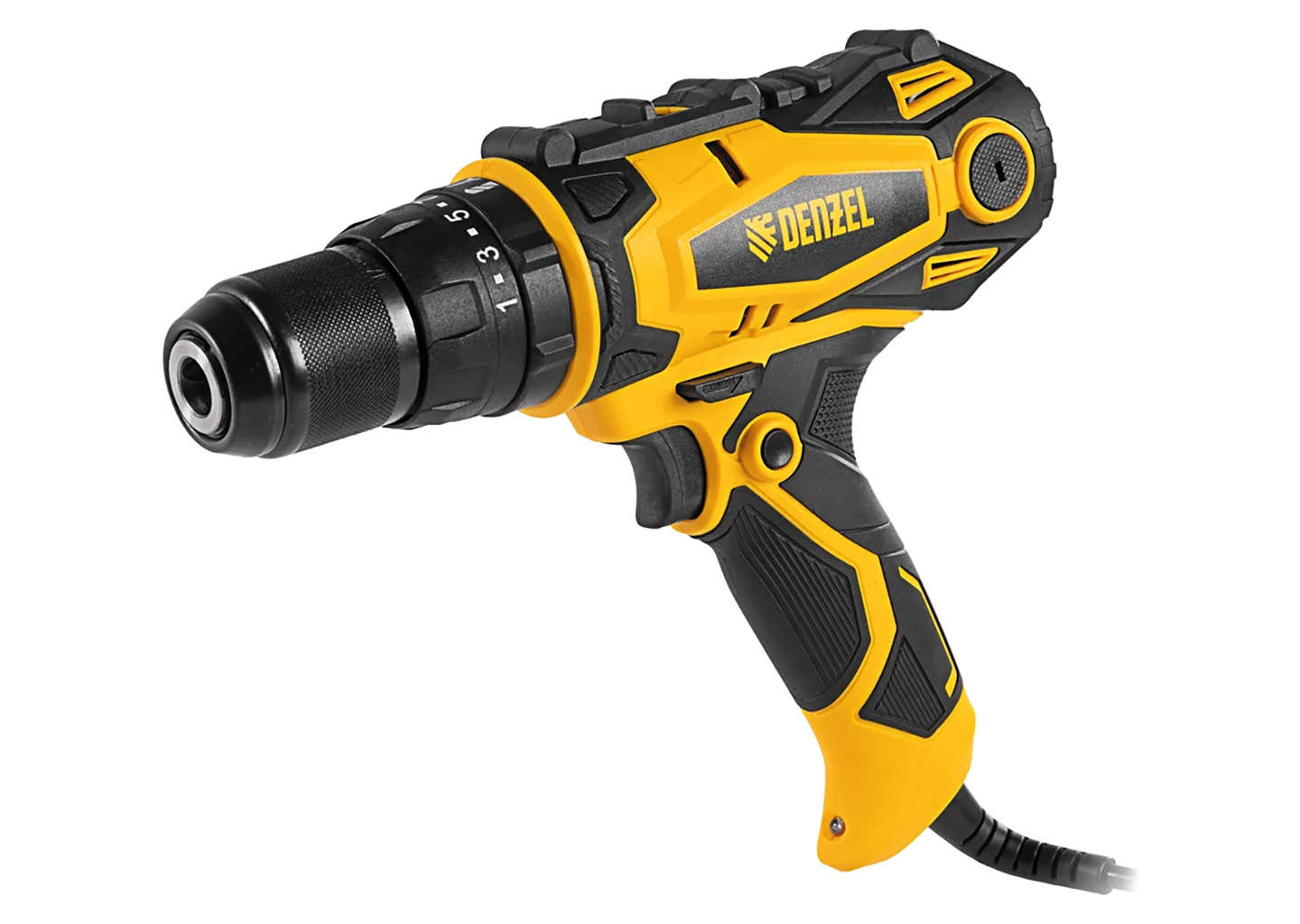 Дрель-шуруповерт сетевая ударная Denzel ISD-300-13 26211 с металлическим патроном 13 мм