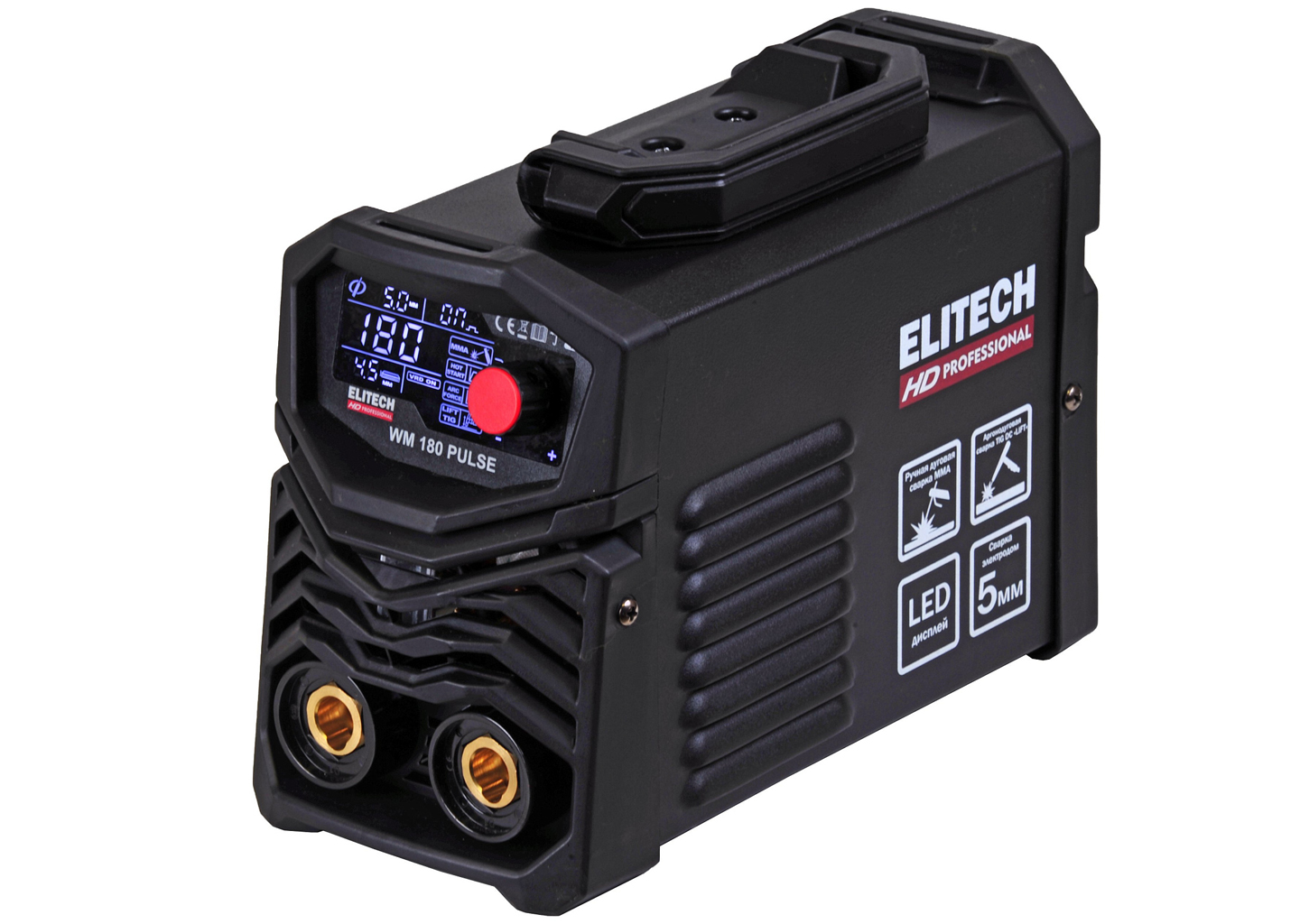 Сварочный инвертор ELITECH HD WM 180 PULSE — MMA/TIG DC, 180А