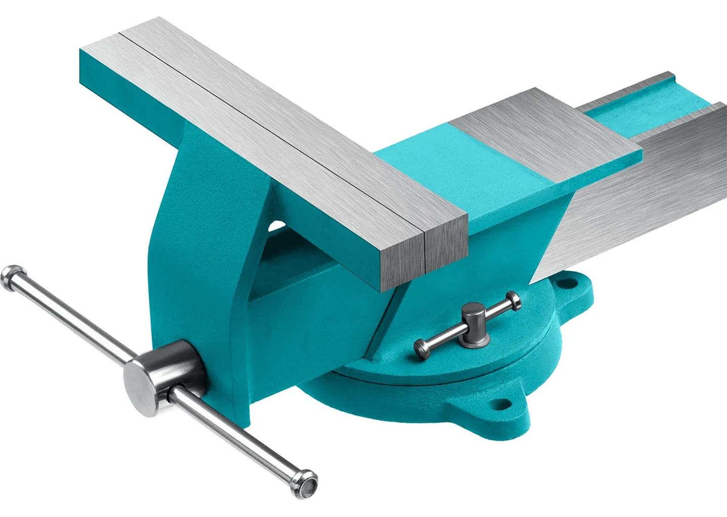 Тиски слесарные поворотные СИБИН 3244-200, губки 200 мм, наковальня