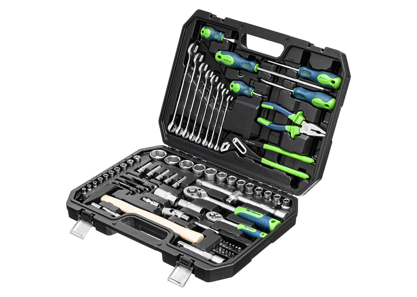 Набор инструментов СИБРТЕХ 13394, 76 предметов в пластиковом кейсе