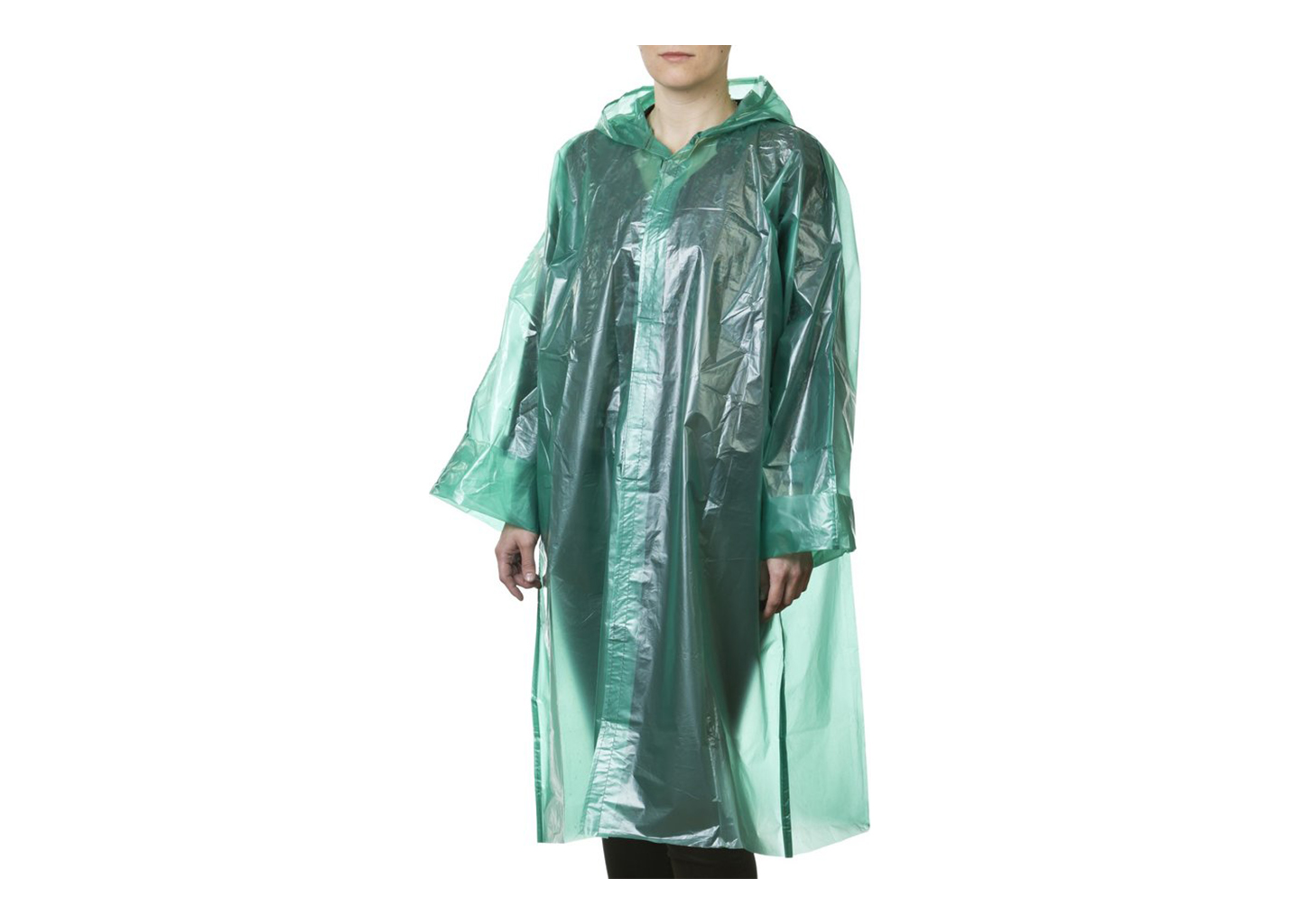 Плащ-дождевик STAYER MASTER 11610 зеленый, полиэтилен, на липучках