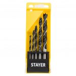 Набор спиральных сверл по дереву STAYER M-type 2942-H5, 5 шт, 4–10 мм