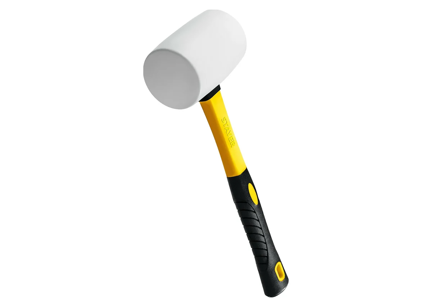 Резиновая киянка белая STAYER Professional 20533-680, круглый боёк 680 г, фибергласовая рукоять