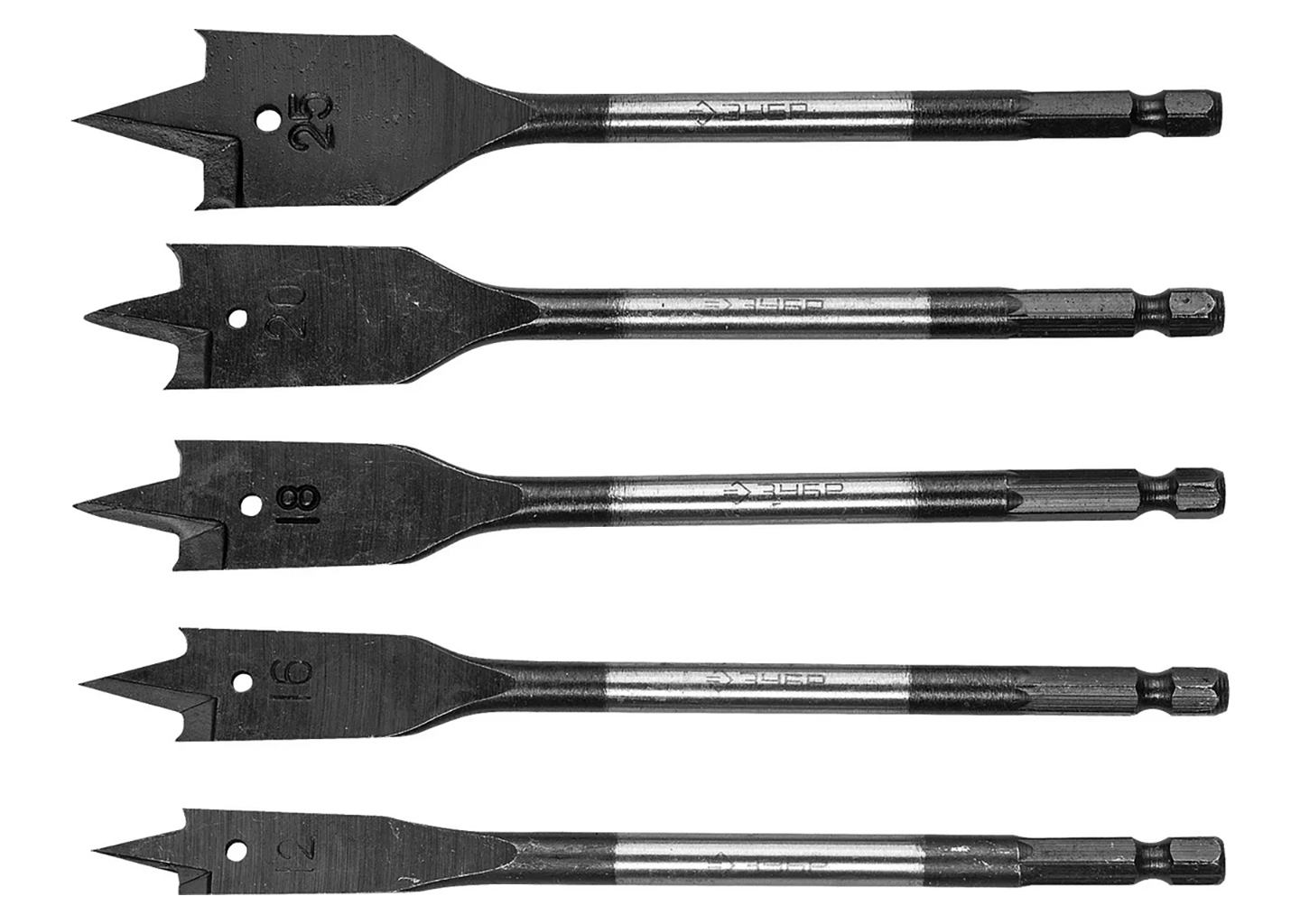 Набор перовых сверл по дереву ЗУБР 29505-H5 (5 шт, 12–25 мм)