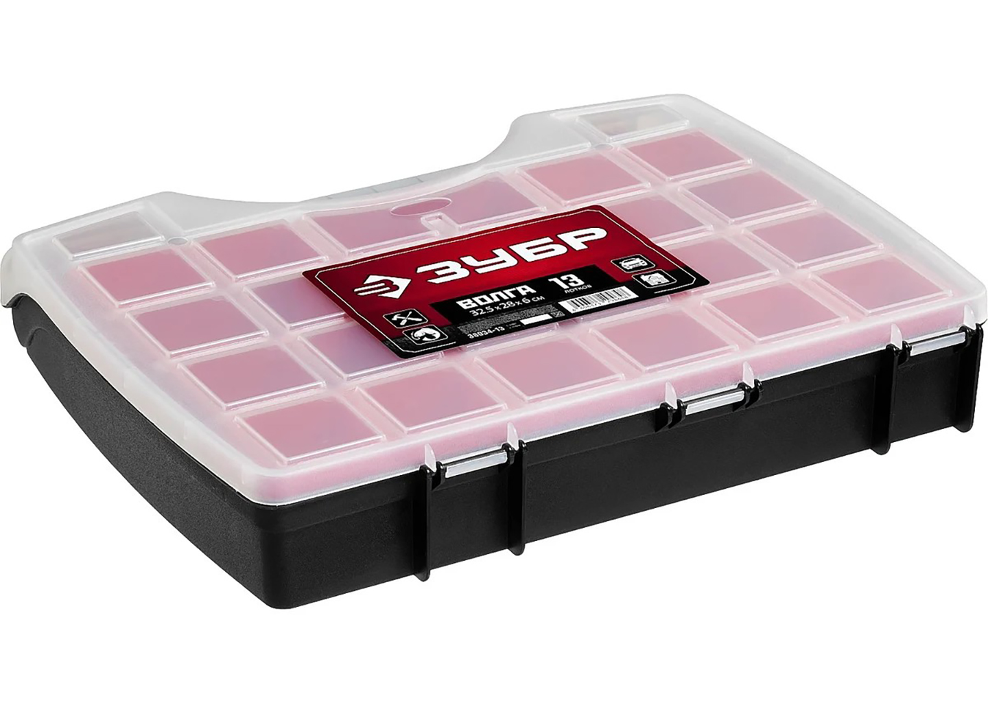 Пластиковый органайзер с 13 съемными лотками ЗУБР ВОЛГА-13 38034-13 Пластиковый органайзер с 13 съемными лотками ЗУБР ВОЛГА-13 38034-13 — изображение 8