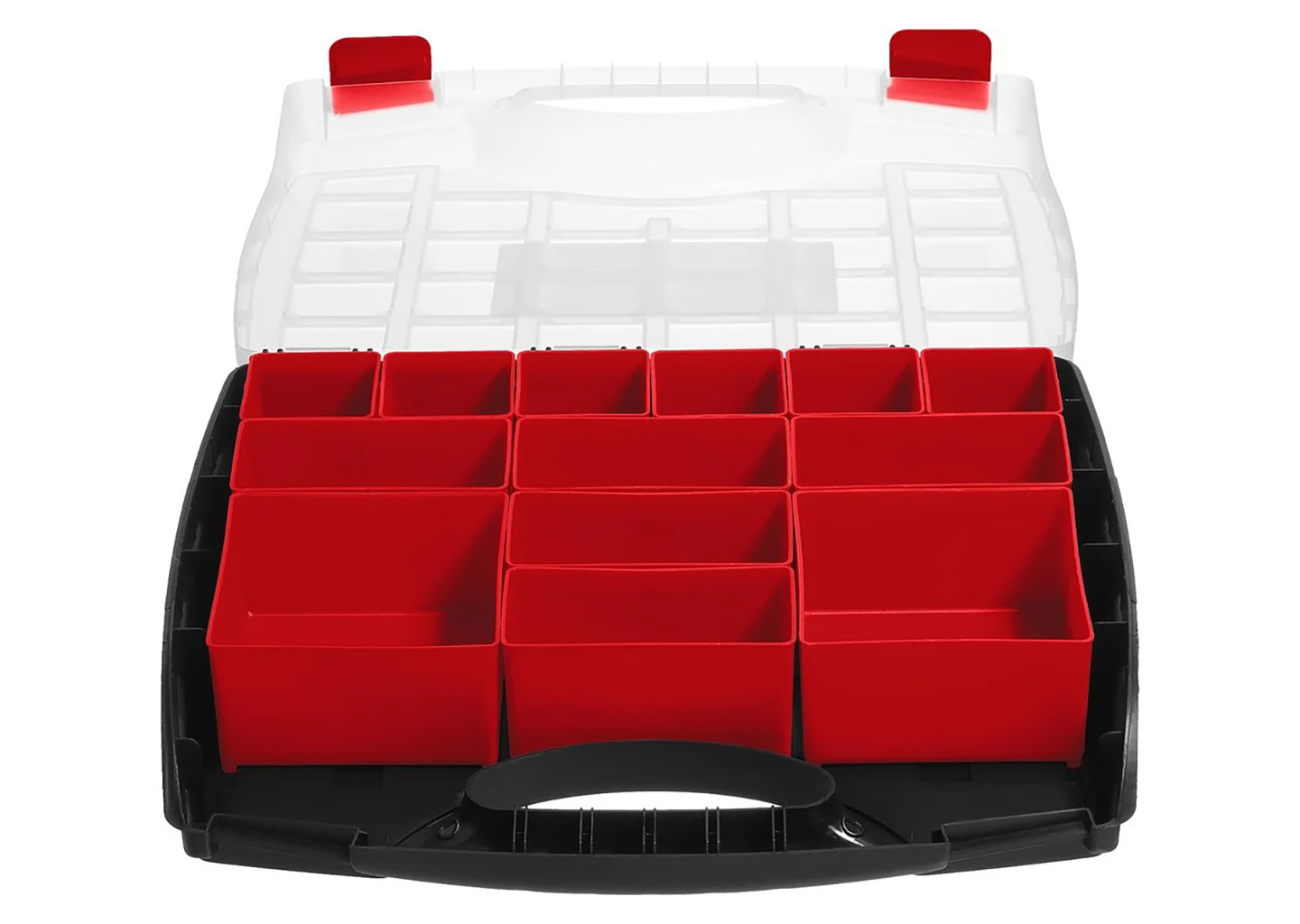 Пластиковый органайзер с 13 съемными лотками ЗУБР ВОЛГА-13 38034-13 Пластиковый органайзер с 13 съемными лотками ЗУБР ВОЛГА-13 38034-13 — изображение 2