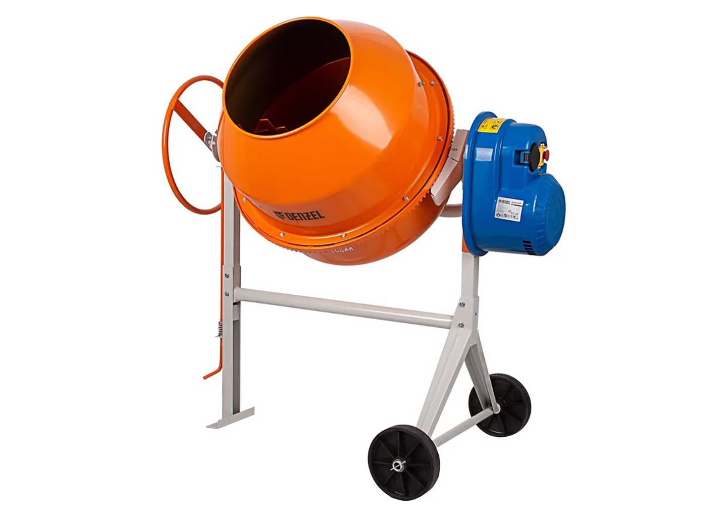 Бетоносмеситель DENZEL B-180 180 л 700 Вт с чугунным венцом