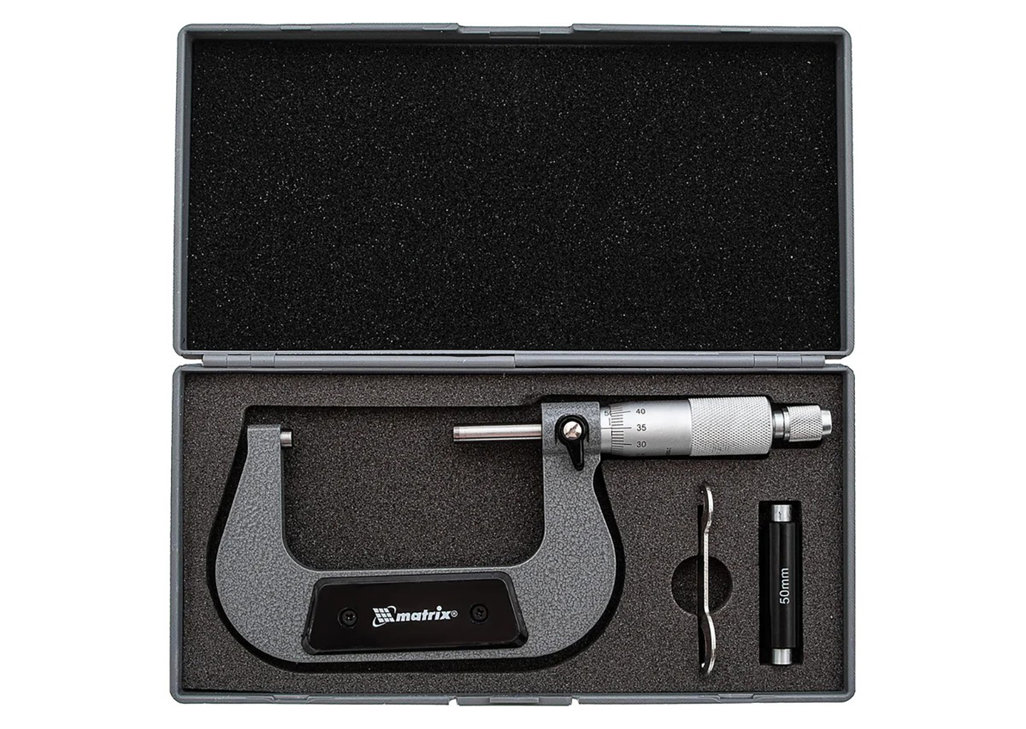 Микрометр механический MATRIX 317755 50-75 мм в кейсе