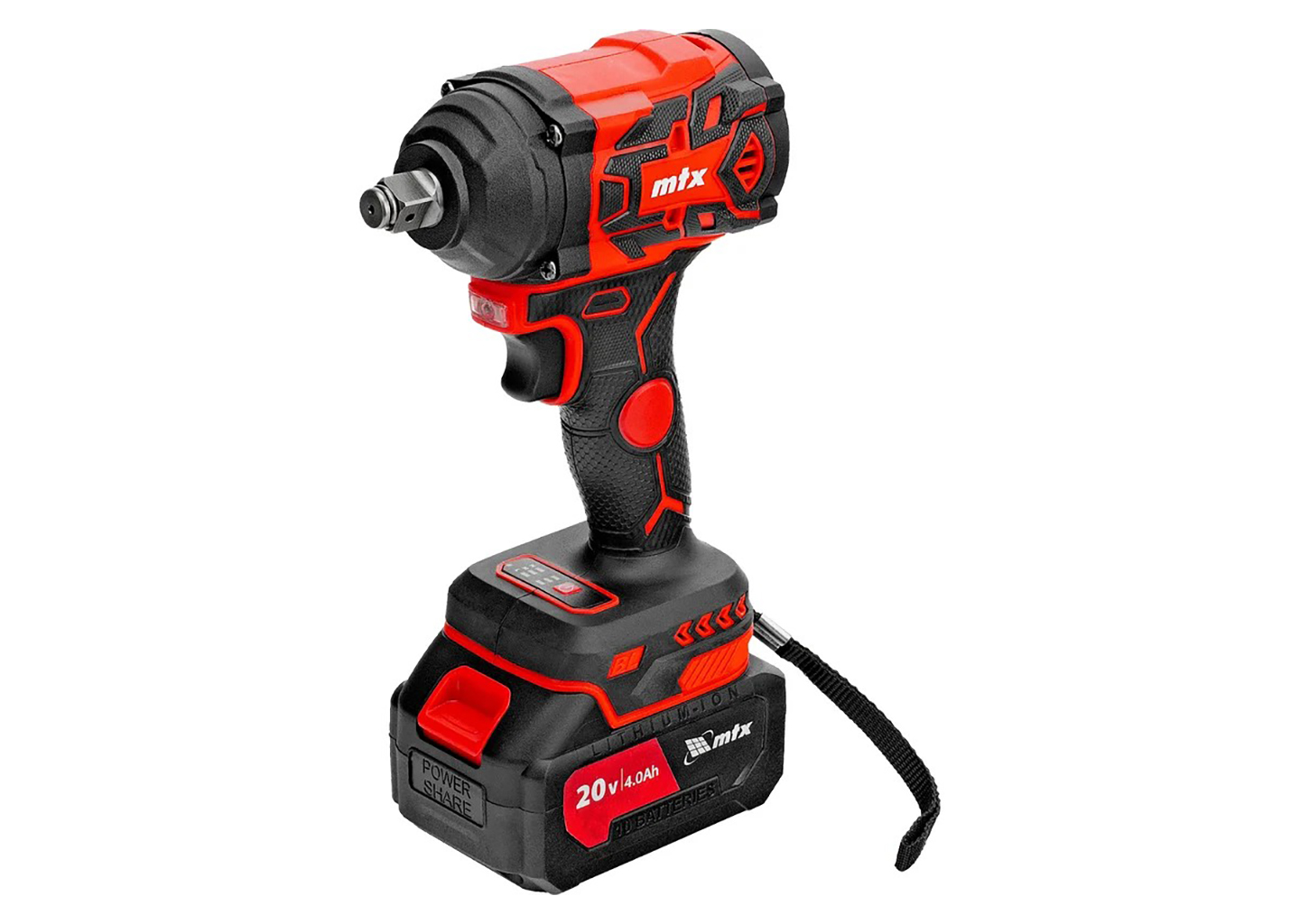 Гайковерт ударный аккумуляторный MTX CIWU-BL-20-600 с бесщеточным двигателем и квадратом 1/2 дюйма