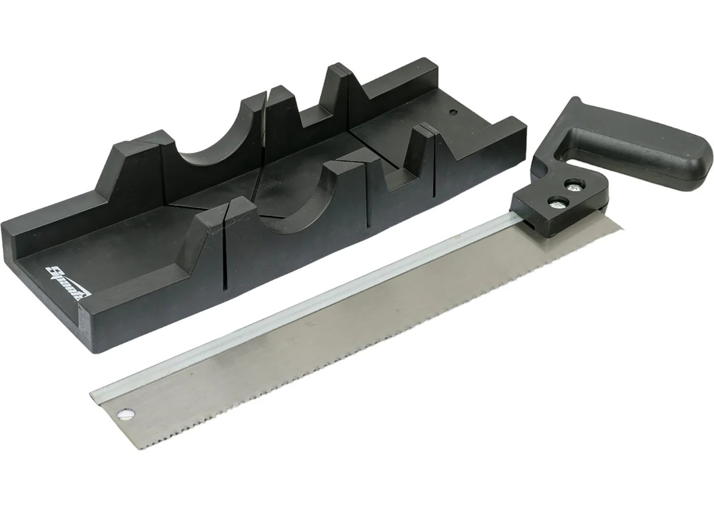 Стусло пластиковое Sparta 225307 с обушковой пилой для резки под 45 и 90 градусов