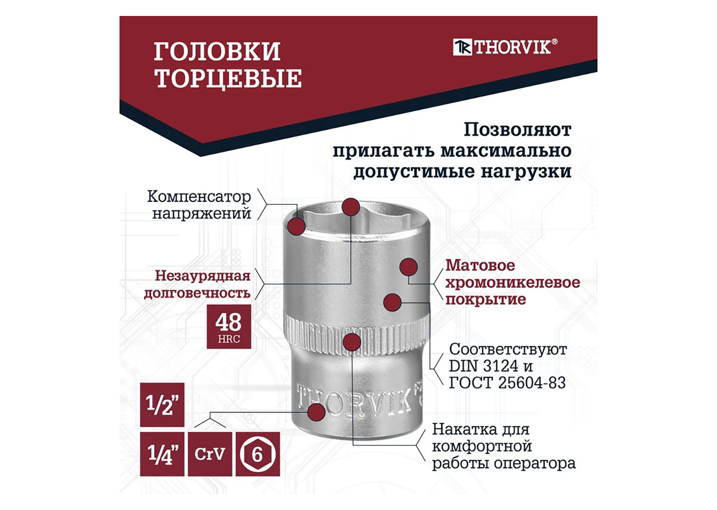 Набор инструмента универсальный THORVIK TS094 Набор инструмента универсальный THORVIK TS094 — изображение 12