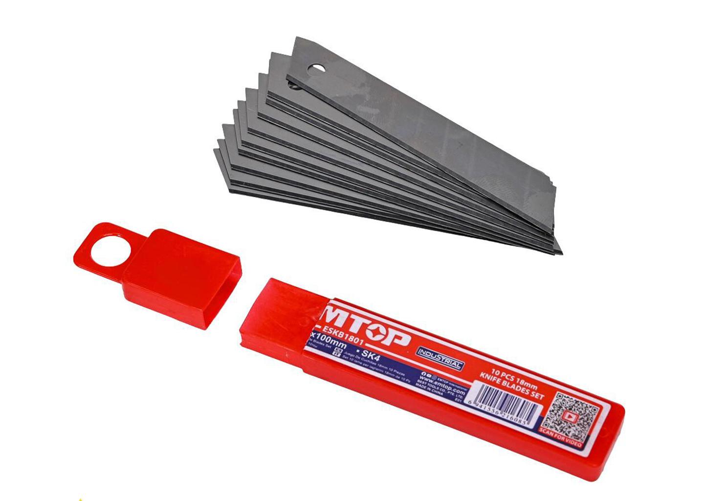 Лезвия для ножа EMTOP ESKB1801 18х100 мм 10 шт.