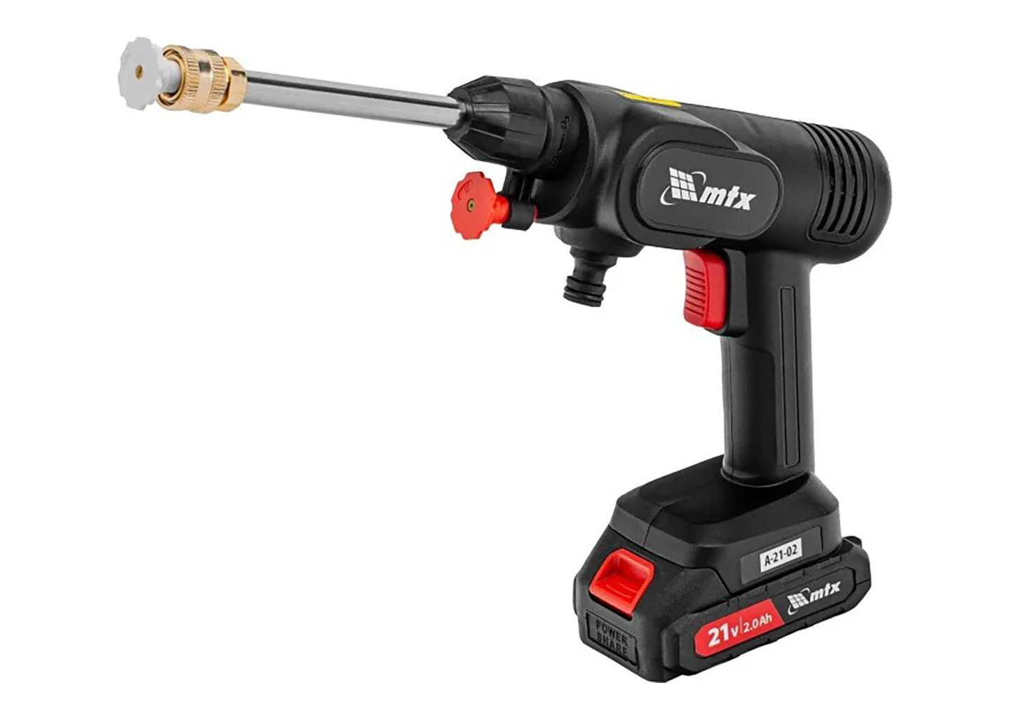 аккумуляторная моечная машина высокого давления MTX А-21-02 58211 21 В 40 бар
