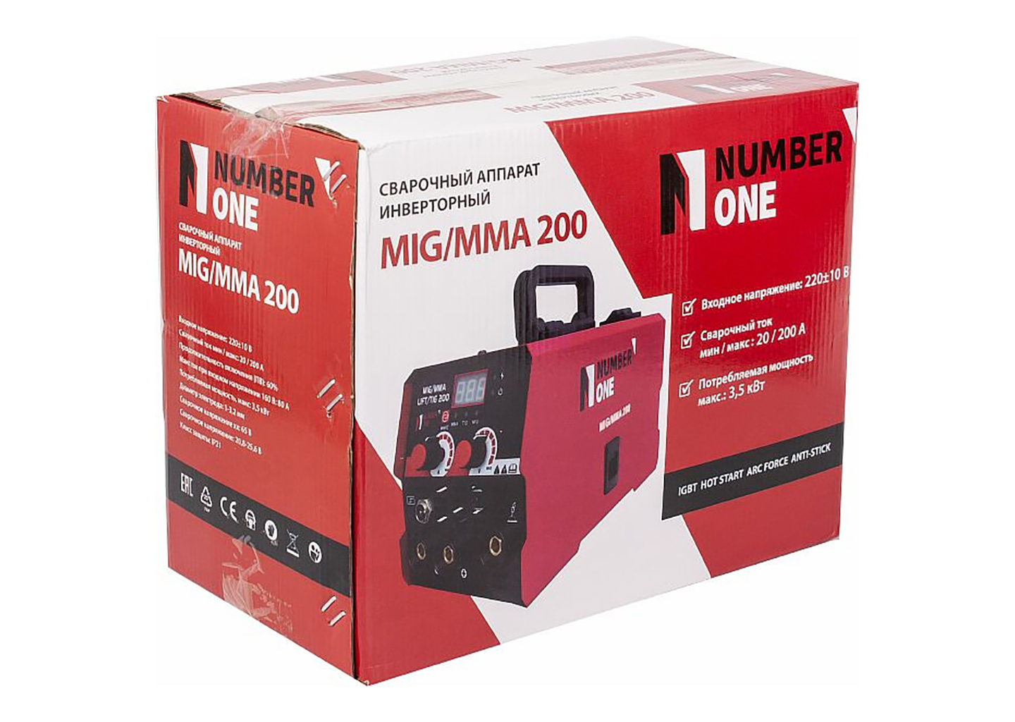 Сварочный аппарат инверторный NUMBER ONE MIG/MMA 200 NEW Сварочный аппарат инверторный NUMBER ONE MIG/MMA 200 NEW — изображение 2