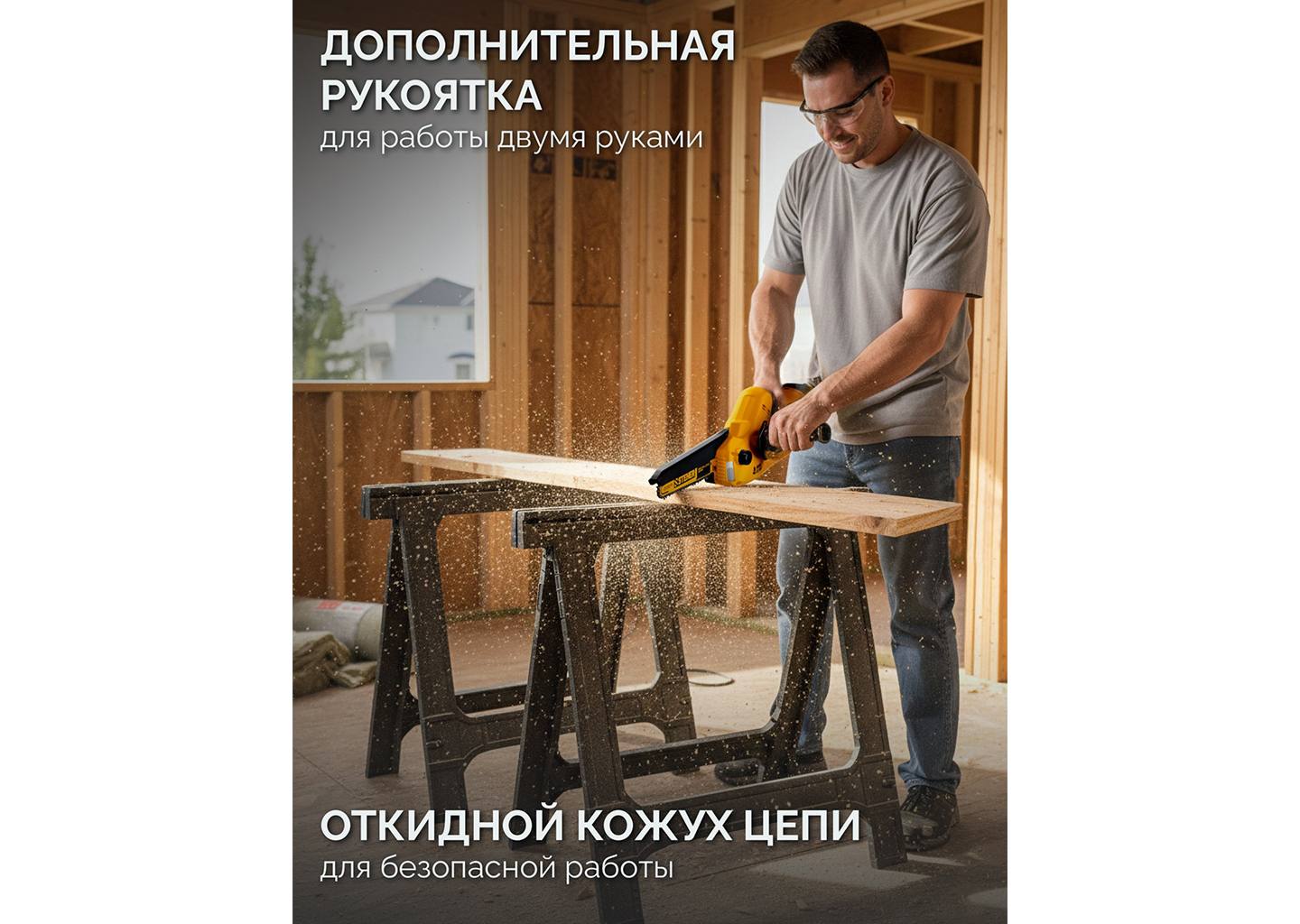 Аккумуляторная цепная мини-пила STEHER MCS-2020-21 Аккумуляторная цепная мини-пила STEHER MCS-2020-21 — изображение 13