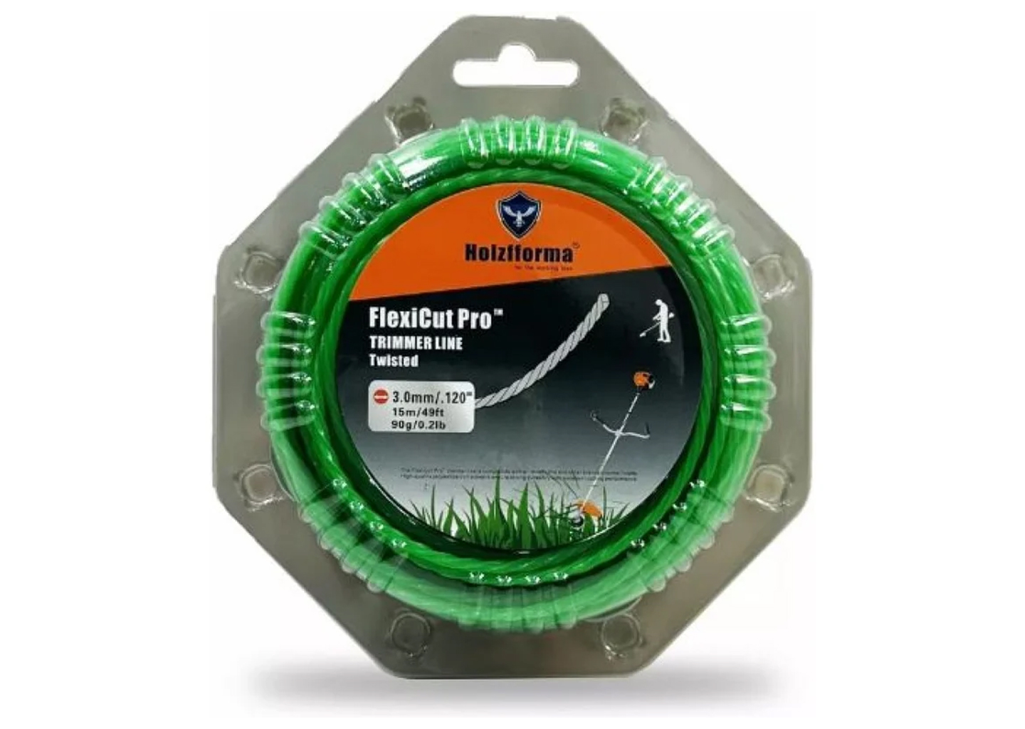 леска для триммера Holzfforma FlexiCut Pro TW003015PRO 3 мм витая 15 м