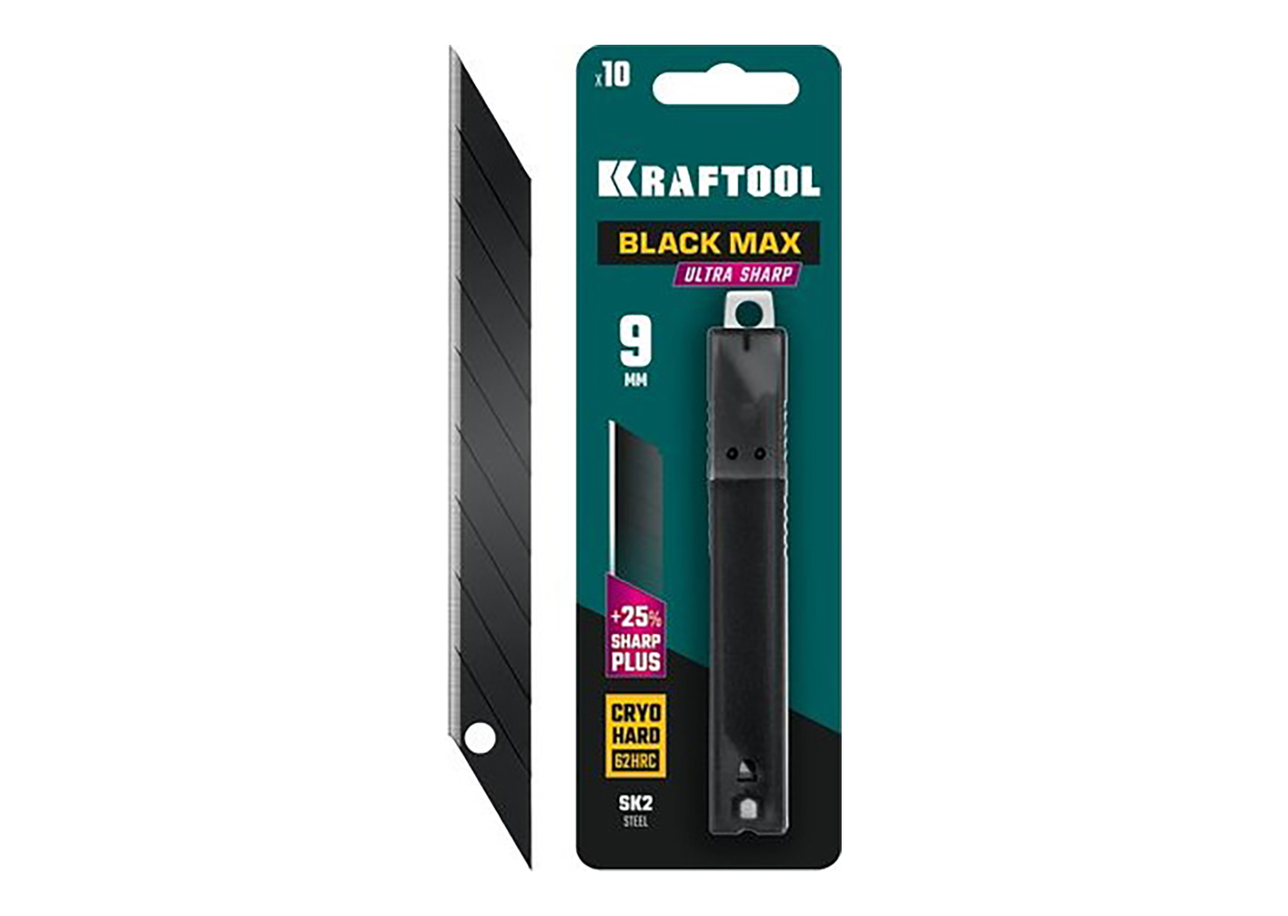сегментированные лезвия KRAFTOOL BM-9 09602-09-S10 9 мм для ножа