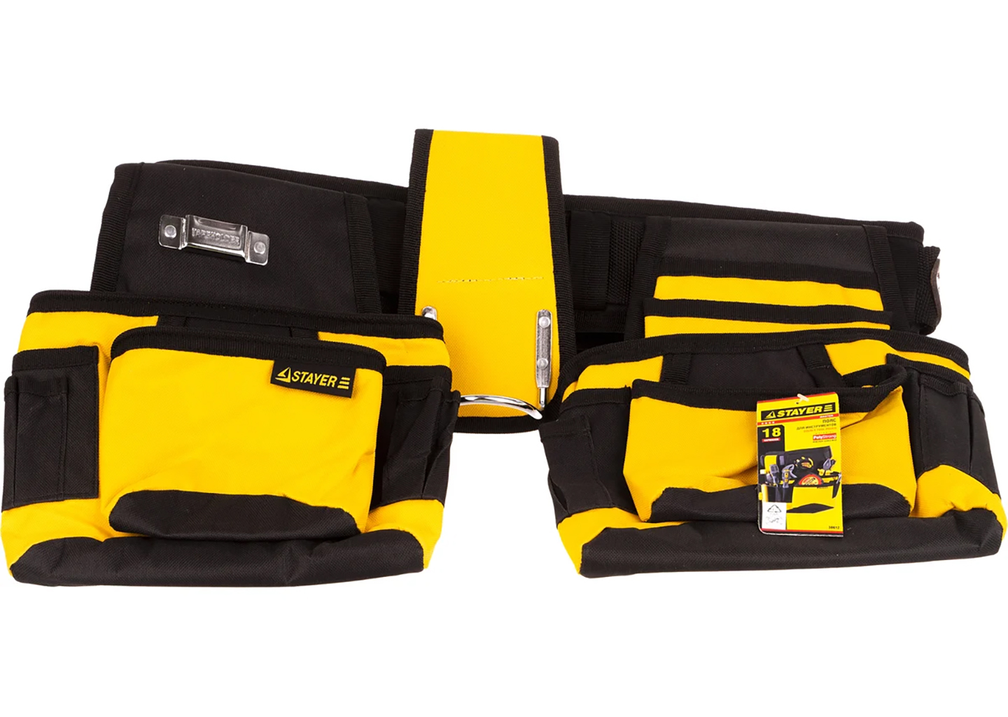 пояс для инструментов STAYER 38612 с 18 карманами