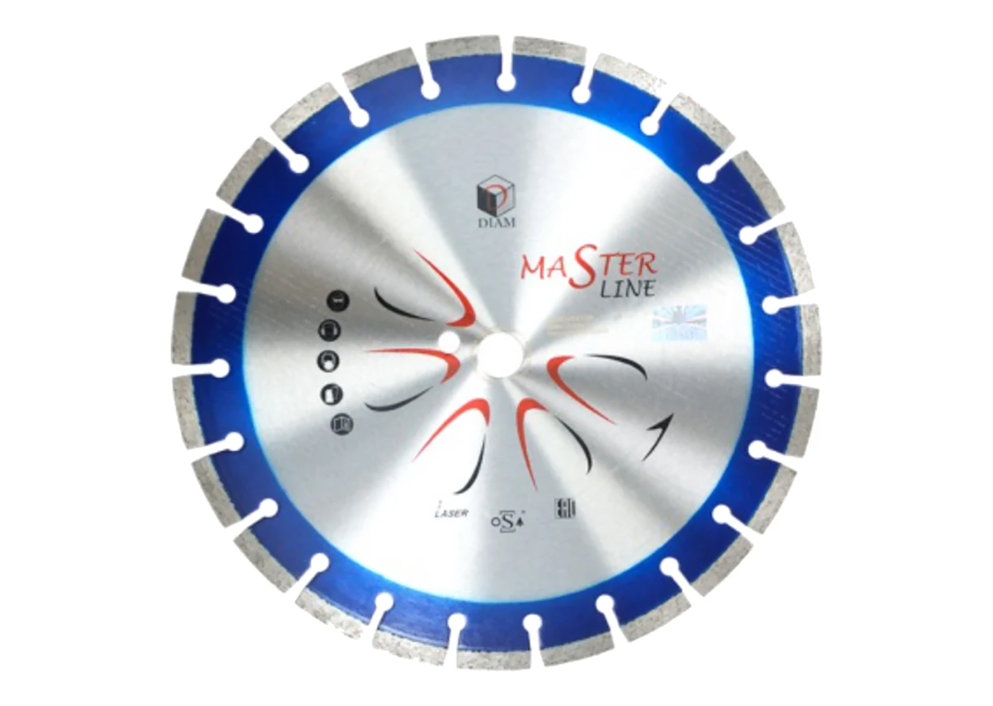 Диск алмазный DIAM MASTERLINE 125×22,2 мм сегментный 000499 по железобетону