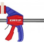 Струбцина быстрозажимная EMTOP ECLPQ6010 63x150 мм рычажная для дерева