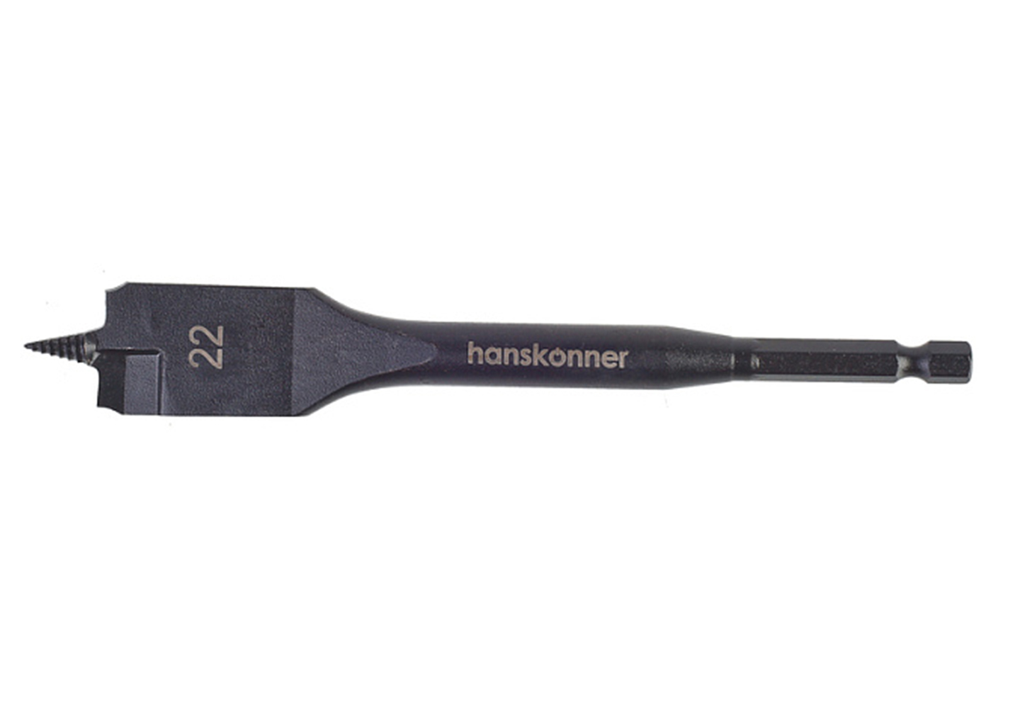Сверло перовое по дереву Hanskonner H1055-07-22 22 мм с шестигранным хвостовиком HEX 1/4″ Сверло перовое по дереву Hanskonner H1055-07-22 22 мм с шестигранным хвостовиком HEX 1/4″ — изображение 5