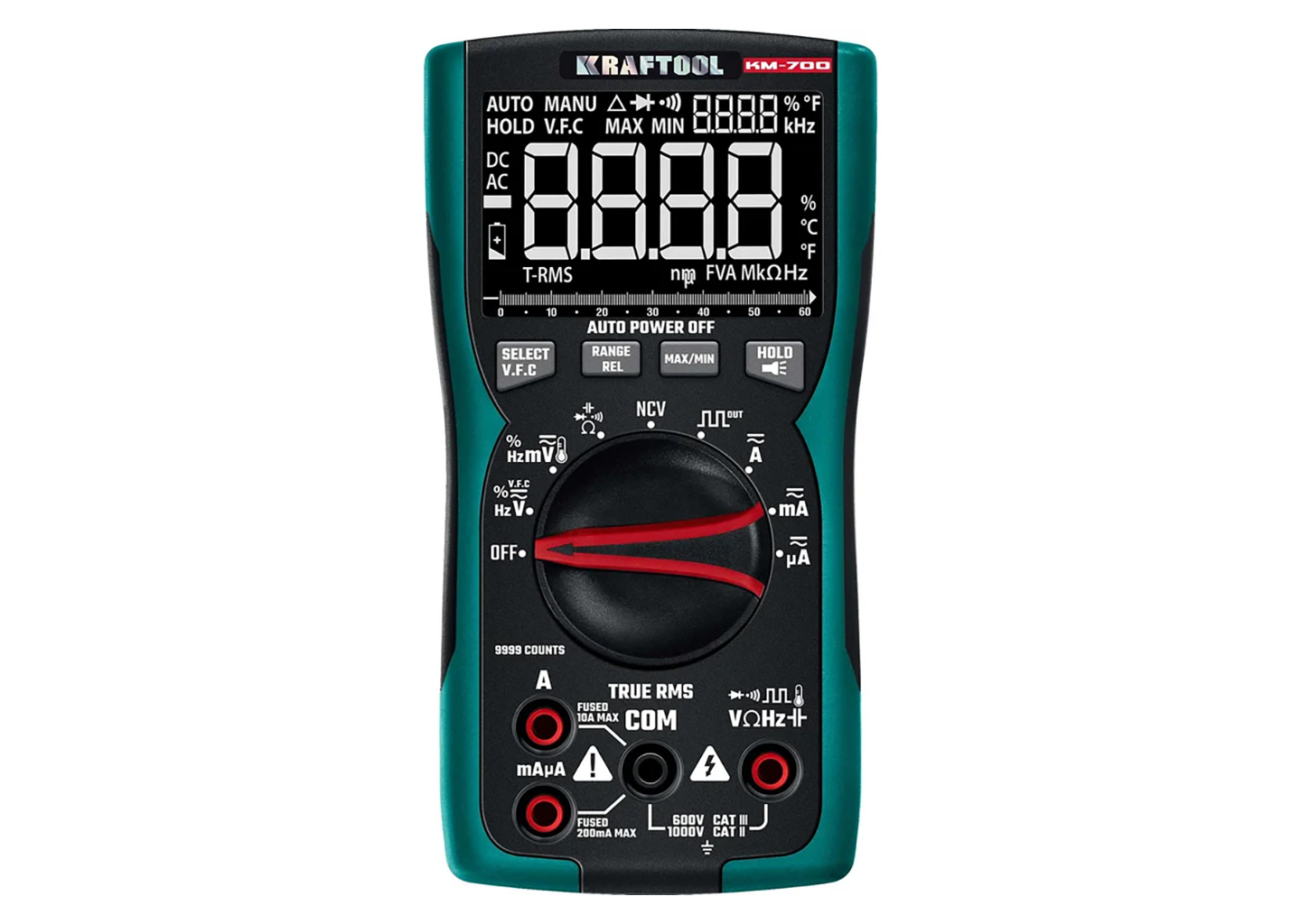 Цифровой мультиметр KRAFTOOL KM-700 59852 True RMS с функцией NCV